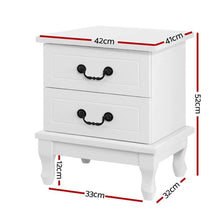 Load image into Gallery viewer, French Bedside Table 2 Drawers-Furniture-The White Mall