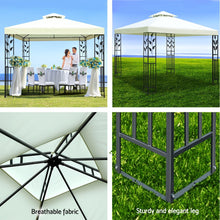 Load image into Gallery viewer, Instahut Gazebo 3x3m Party Marquee Outdoor Wedding Event Tent Iron Art Canopy White