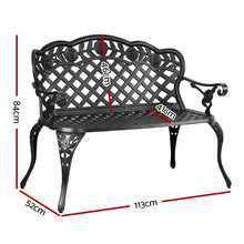 Load image into Gallery viewer, Gardeon Garden Bench Patio Porch Park Lounge Cast Aluminium Outdoor Furniture