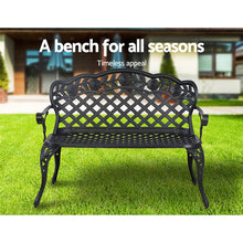 Load image into Gallery viewer, Gardeon Garden Bench Patio Porch Park Lounge Cast Aluminium Outdoor Furniture