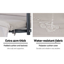 Load image into Gallery viewer, Gardeon Outdoor Swing Chair Hammock 3 Seater Garden Canopy Bench Seat Backyard