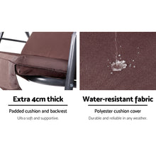 Load image into Gallery viewer, Gardeon Outdoor Swing Chair Hammock 3 Seater Garden Canopy Bench Seat Backyard