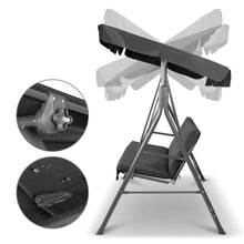 Load image into Gallery viewer, Gardeon Outdoor Swing Chair Hammock 3 Seater Canopy Black