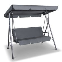 Load image into Gallery viewer, Outdoor Swing Chair Hammock Bench Seat Canopy Grey