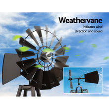 Load image into Gallery viewer, Garden Windmill 120cm Metal Ornaments Outdoor Decor Ornamental Wind Mill