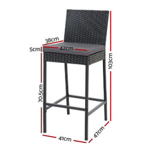 Load image into Gallery viewer, Gardeon 2 Outdoor Bar Stools - Wicker-Furniture-The White Mall