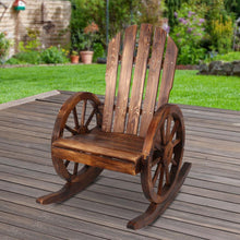 Load image into Gallery viewer, Gardeon Wagon Wheels Rocking Chair - Brown-Furniture-The White Mall