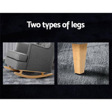 Load image into Gallery viewer, Grey Classic Rocking or Still Armchair-Furniture-The White Mall
