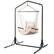 Load image into Gallery viewer, Gardeon Outdoor Hammock Chair with Stand Swing Hanging Hammock Garden Cream
