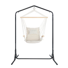 Load image into Gallery viewer, Gardeon Outdoor Hammock Chair with Stand Swing Hanging Hammock Garden Cream
