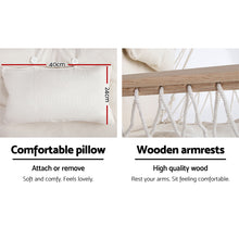 Load image into Gallery viewer, Gardeon Outdoor Hammock Chair with Stand Swing Hanging Hammock Garden Cream