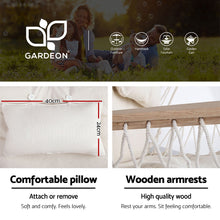 Load image into Gallery viewer, Gardeon Outdoor Hammock Chair with Steel Stand Hanging Hammock Beach Cream