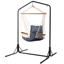 Load image into Gallery viewer, Gardeon Outdoor Hammock Chair with Stand Swing Hanging Hammock Garden Grey