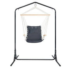 Load image into Gallery viewer, Gardeon Outdoor Hammock Chair with Stand Swing Hanging Hammock Garden Grey
