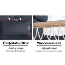 Load image into Gallery viewer, Gardeon Outdoor Hammock Chair with Stand Swing Hanging Hammock Garden Grey