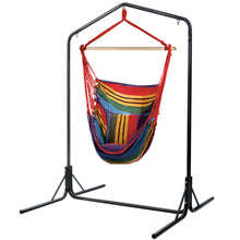 Load image into Gallery viewer, Outdoor Hammock Chair with Stand Swing & Pillow - Rainbow Colour