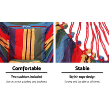 Load image into Gallery viewer, Outdoor Hammock Chair with Stand Swing & Pillow - Rainbow Colour
