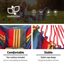 Load image into Gallery viewer, Gardeon Outdoor Hammock Chair with Steel Stand Hanging Hammock Pillow Rainbow