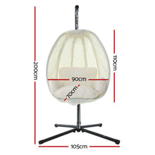 Load image into Gallery viewer, Gardeon Outdoor Furniture Egg Hammock Porch Hanging Pod Swing Chair with Stand