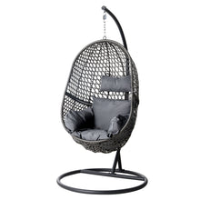 Load image into Gallery viewer, Stylish Black Gardeon Swing Egg Chair Hammock With Stand Outdoor