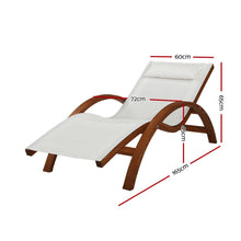 Load image into Gallery viewer, Gardeon Outdoor Wooden Sun Lounge Setting Day Bed Chair Garden Patio Furniture