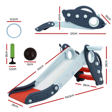 Load image into Gallery viewer, Keezi Kids Slide Set Indoor Outdoor Playground Basketball Hoop Ring Toddler