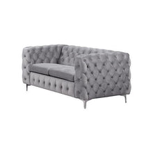 Load image into Gallery viewer, Luxurious 3+2 Seater Sofa Classic Lounge Set in Grey Velvet-Furniture-The White Mall
