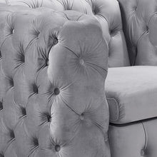 Load image into Gallery viewer, Luxurious 3+2 Seater Sofa Classic Lounge Set in Grey Velvet-Furniture-The White Mall
