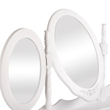 Load image into Gallery viewer, Luxurious High Quality White Feminine Dressing Table with Multiple Mirrors & Stool-Dressing Table-The White Mall