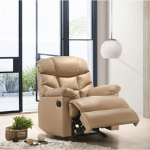 Load image into Gallery viewer, Luxury Cream Leather Rocking Recliner Armchair-Furniture-The White Mall