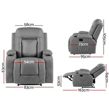 Load image into Gallery viewer, Luxury Electric Massage Recliner Chair - Grey-Health & Beauty-The White Mall