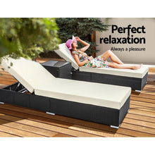 Load image into Gallery viewer, Luxury Outdoor Sun Lounge Bed Set of 2-Furniture-The White Mall