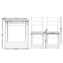 Load image into Gallery viewer, Minimal Farmhouse Scandinavian Artiss 3 Piece Dining Set-Furniture-The White Mall