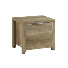 Load image into Gallery viewer, Sleek, modern bedside cabinet with two hidden drawers.