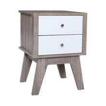Load image into Gallery viewer, Artiss nordic wood & white bedside table.