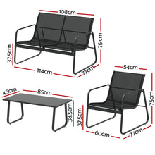 Load image into Gallery viewer, Gardeon Outdoor Lounge Setting Garden Patio Furniture Textilene Sofa Table Chair
