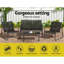 Load image into Gallery viewer, Gardeon Outdoor Lounge Setting Garden Patio Furniture Textilene Sofa Table Chair