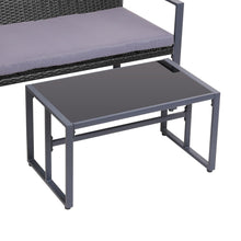 Load image into Gallery viewer, Gardeon 4 PCS Outdoor Dining Set Lounge Setting Patio Wicker Chairs Table w/Cover