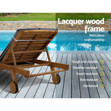 Load image into Gallery viewer, Gardeon Sun Lounger Wicker Lounge Day Bed Wheel Patio Outdoor Setting Furniture