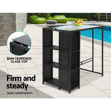 Load image into Gallery viewer, Gardeon Outdoor Bar Set Table Stools Furniture Dining Chairs Wicker Patio Garden