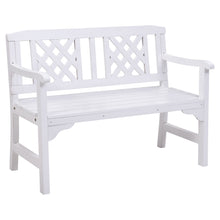 Load image into Gallery viewer, Gardeon Wooden Garden Bench 2 Seat Patio Furniture Timber Outdoor Lounge Chair White