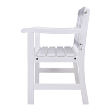 Load image into Gallery viewer, Gardeon Wooden Garden Bench 2 Seat Patio Furniture Timber Outdoor Lounge Chair White