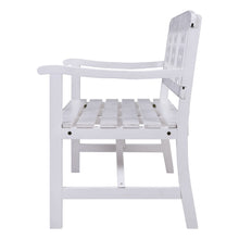 Load image into Gallery viewer, Gardeon Wooden Garden Bench 3 Seat Patio Furniture Timber Outdoor Lounge Chair White