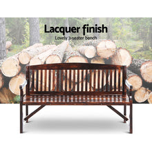 Load image into Gallery viewer, Gardeon Wooden Garden Bench Chair Natural Outdoor Furniture Décor Patio Deck 3 Seater