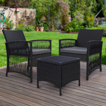 Load image into Gallery viewer, Gardeon Patio Furniture Outdoor Bistro Set Dining Chairs Setting 3 Piece Wicker