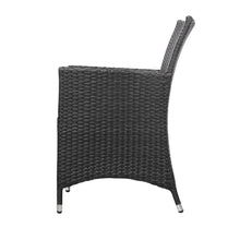 Load image into Gallery viewer, Gardeon 3 Piece Wicker Outdoor Furniture Set - Black