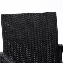 Load image into Gallery viewer, Outdoor Furniture Set of 2 Dining Chairs Wicker Garden Patio Cushion Black Gardeon
