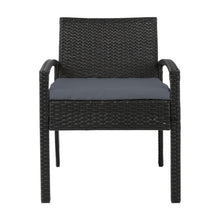 Load image into Gallery viewer, Gardeon Outdoor Furniture Bistro Wicker Chair Black