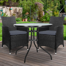 Load image into Gallery viewer, Gardeon Outdoor Furniture Dining Chair Table Bistro Set Wicker Patio Setting Tea Coffee Cafe Bar Set