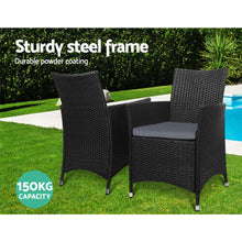 Load image into Gallery viewer, Gardeon Outdoor Furniture Dining Chair Table Bistro Set Wicker Patio Setting Tea Coffee Cafe Bar Set